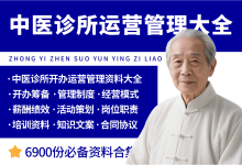 中医诊所开办经营管理资料大全:-资料包