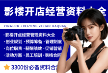 影楼开店经营管理资料大全-资料包