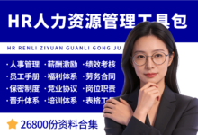 HR人力资源人事薪酬绩效考核员工管理工具包-资料包